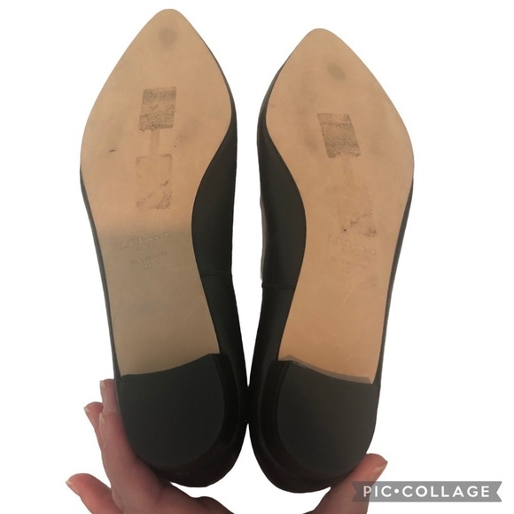 L.K. Bennett Leather Pointe Toe Slip On Flat NWOT - Picture 3 of 3